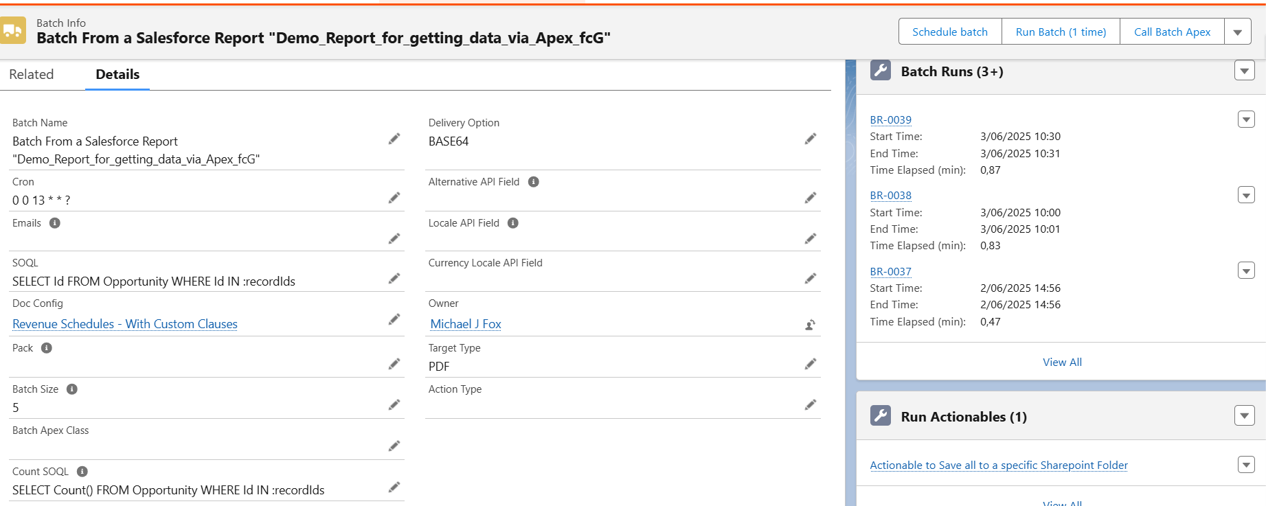 Bulk doc generation from salesforce report pic1